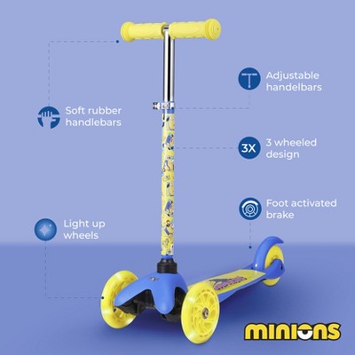 Minions triratis paspirtukas su LED ratais