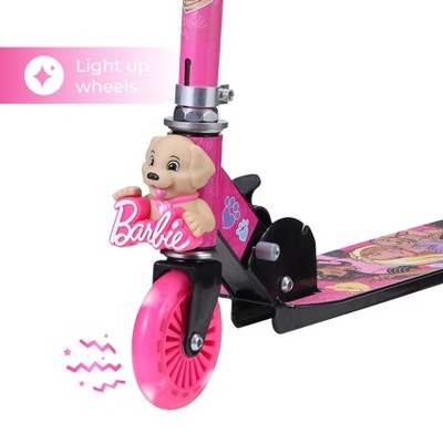 Barbie dviejų ratų paspirtukas su šviesomis
